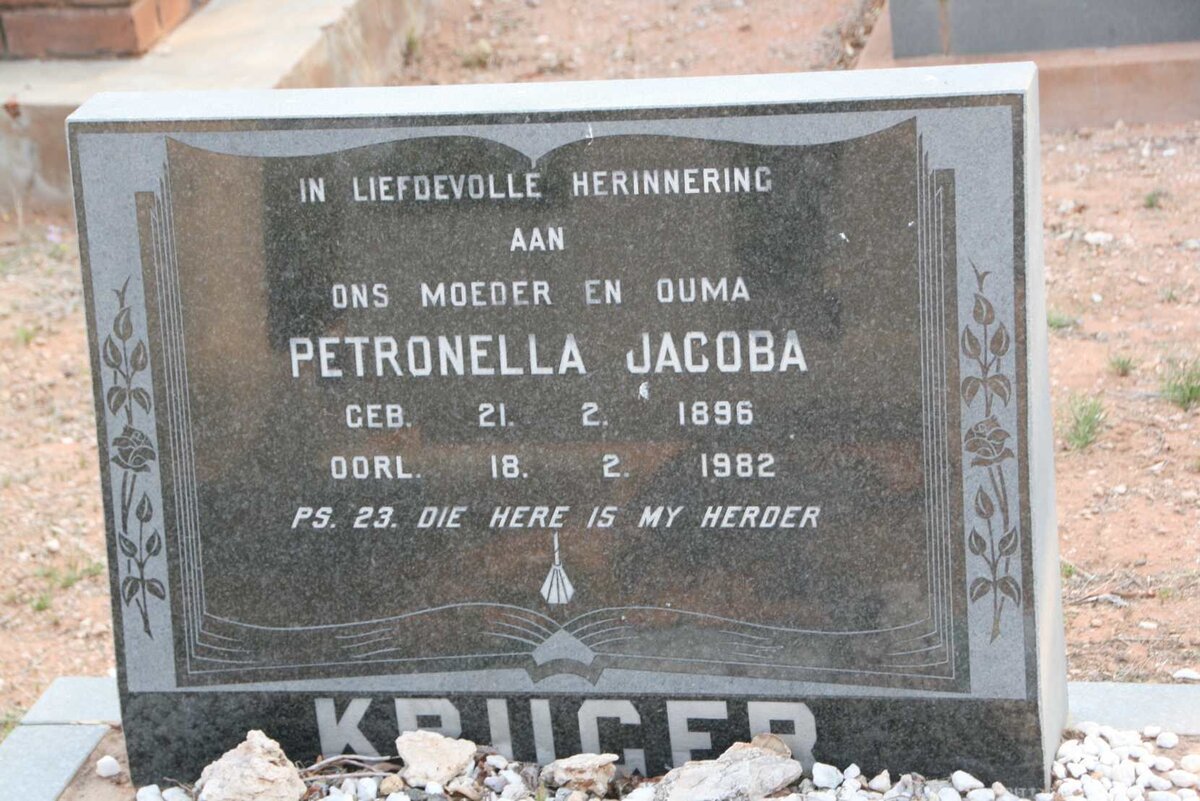 KRUGER Petronella Jacoba 1896-1982