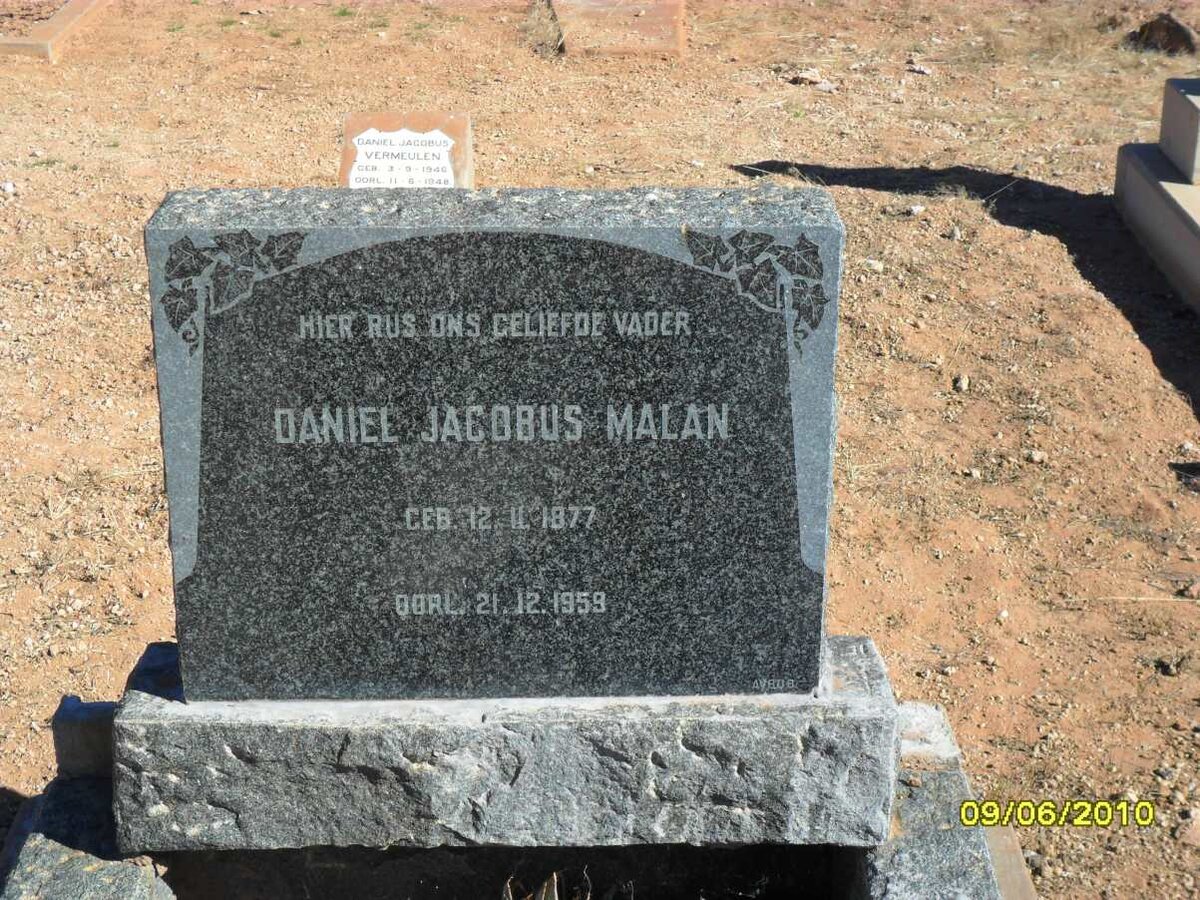 MALAN Daniel Jacobus 1877-1959