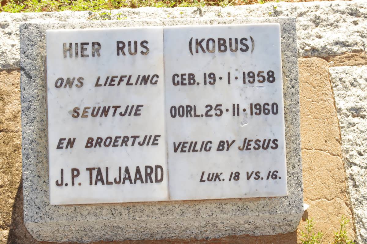 TALJAARD J.P. 1958-1960