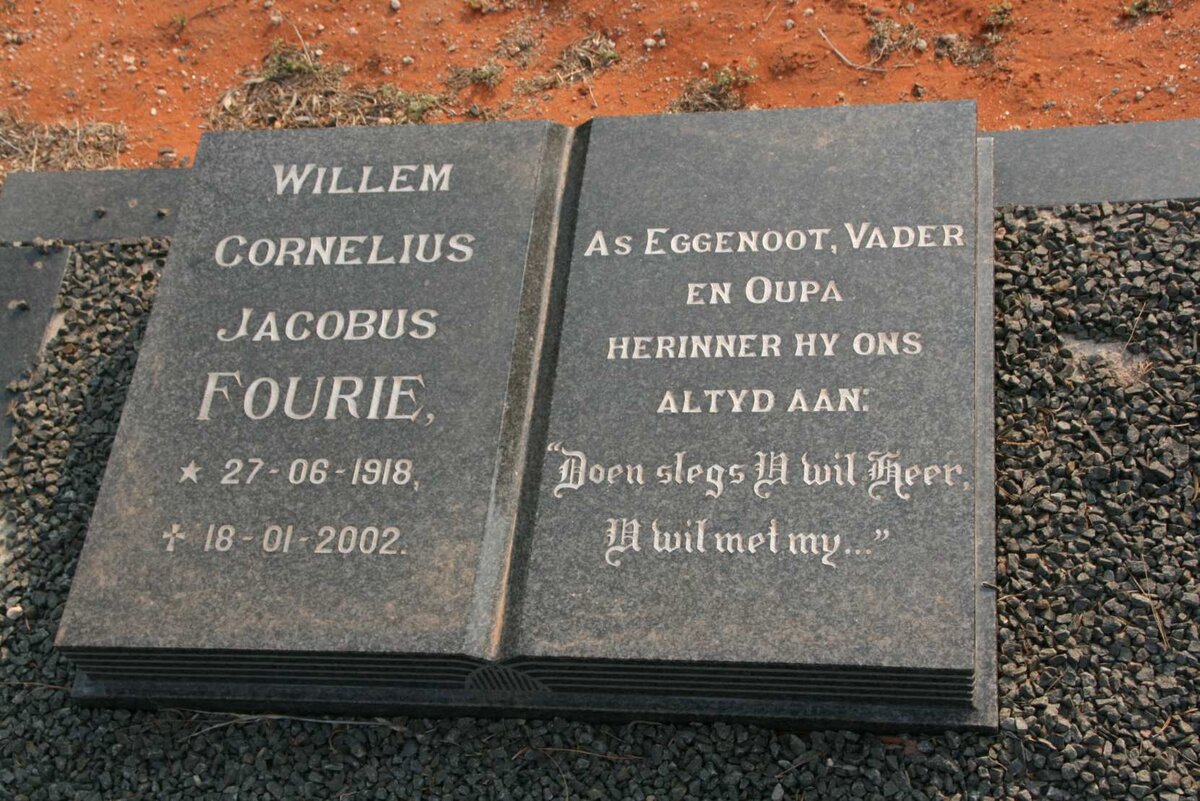 FOURIE Willem Cornelius Jacobus 1918-2002