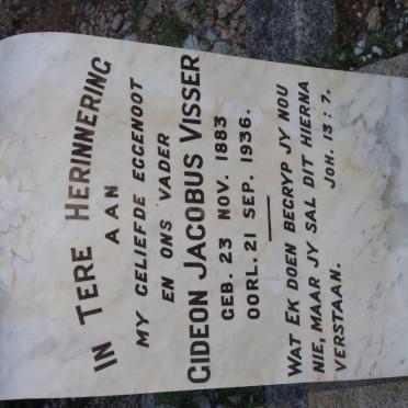 VISSER Gideon Jacobus 1883-1936