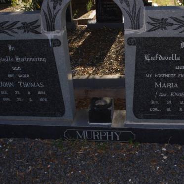 MURPHY John Thomas 1884-1976 &amp; Maria C.G. KNOETZE 1892-1972