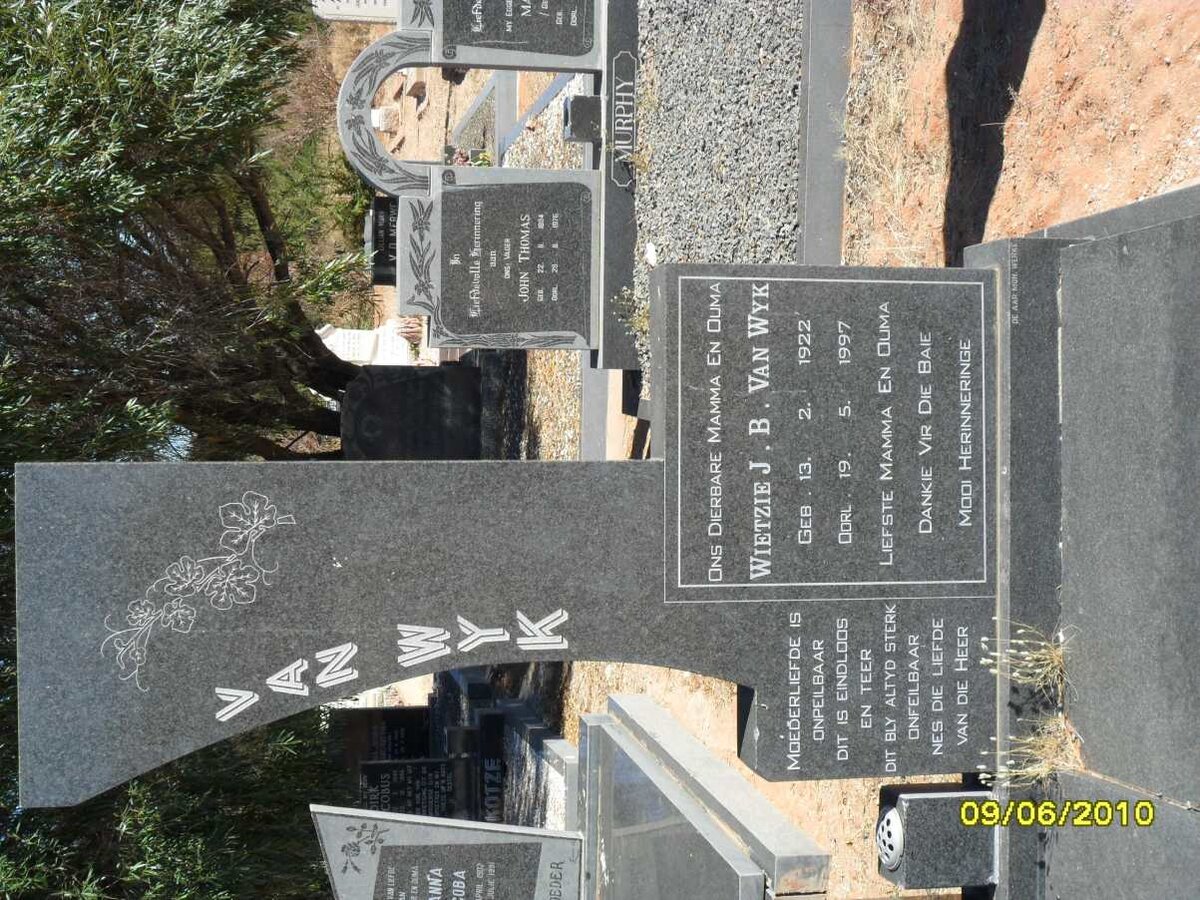 WYK Wietzie J.B.,van 1922-1997