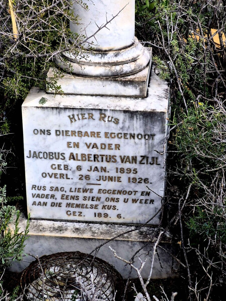 ZIJL Jacobus Albertus, van 1895-1926 _2