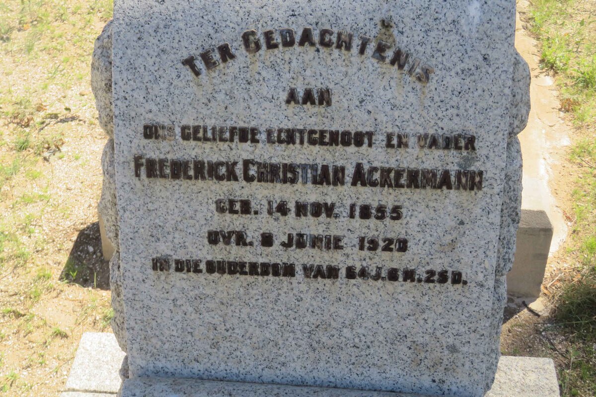 ACKERMANN Frederick Christian 1855-1920