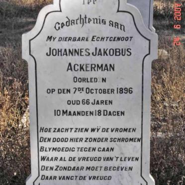 ACKERMAN Johannes Jakobus -1896