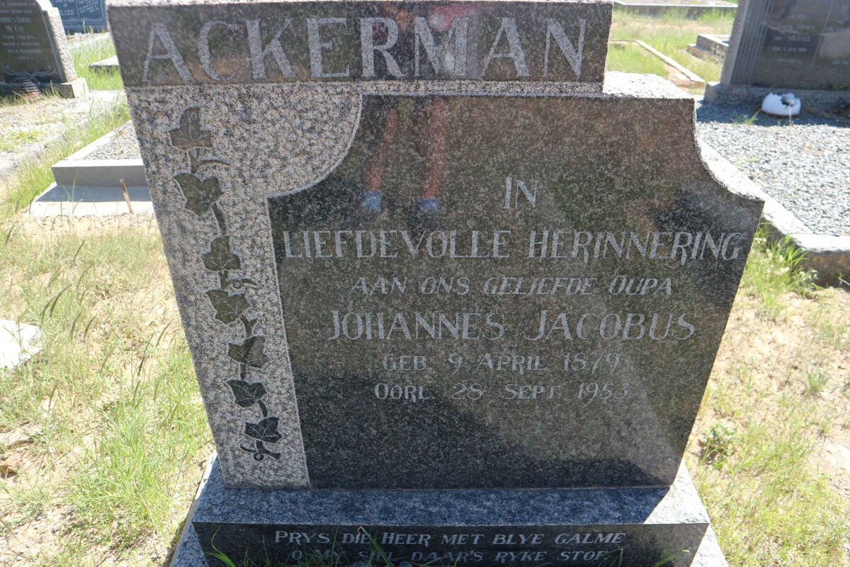 ACKERMAN Johannes Jacobus 1879-1953