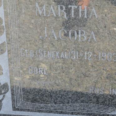 BURNISS Charles Alexander 1884-1971 &amp; Martha Jacoba SENEKAL 1903-