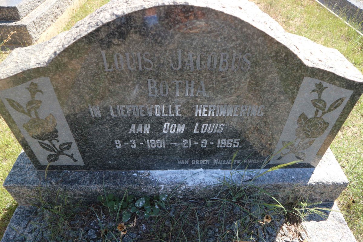 BOTHA Louis Jacobus 1891-1965