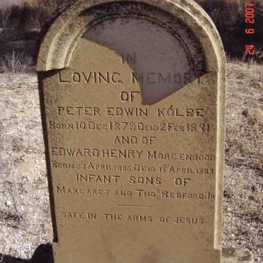BEDFORD Peter Edwin Kolbe 1879-1881 :: BEDFORD Edward Henry Morgenrood 1886-1888
