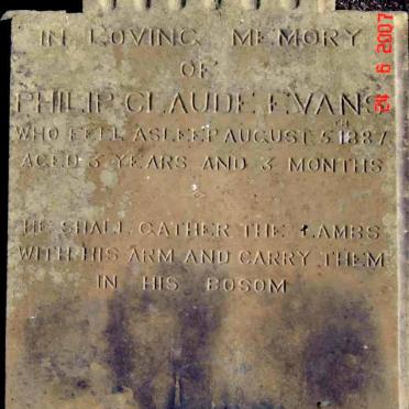 EVANS Philip Claude -1887