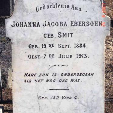 EBERSOHN Johanna Jacoba geb SMIT 1884-1943