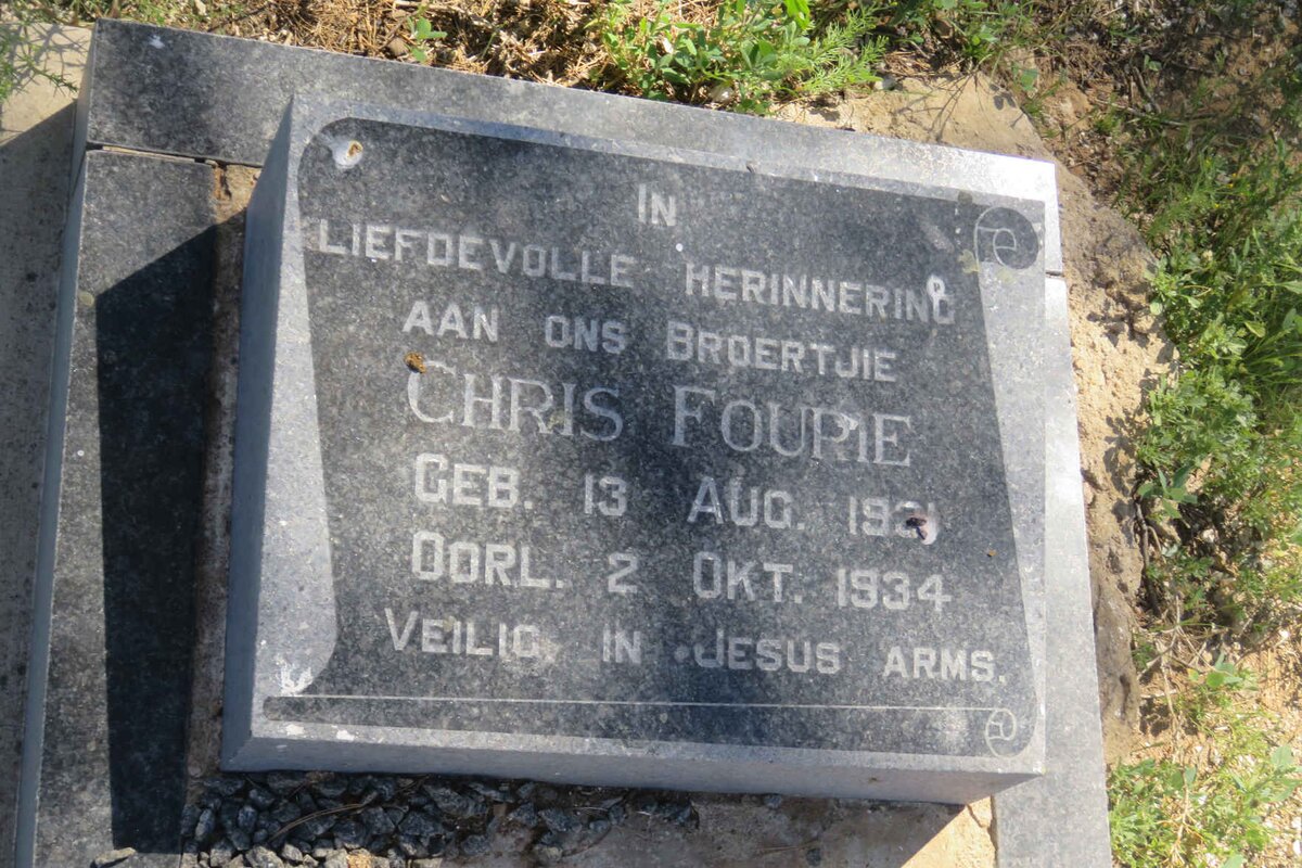 FOURIE Chris 1931-1934
