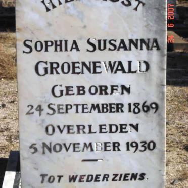 GROENEWALD Sophia Susanna 1869-1930