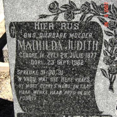 HEVER Gerrit Petrus, van den 1881-1950 :: VAN DEN HEVER Mathilda Judith nee VAN ZYL 1877-1962