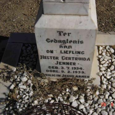 JENNER Hester Gertruida 1934-1939