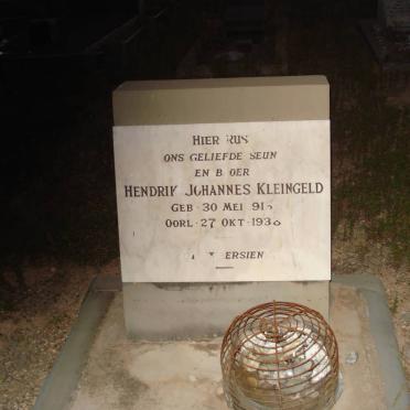 KLEINGELD Hendrik Johannes 1916-1938