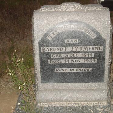 MERWE Barend F.J., van der 1844-1924