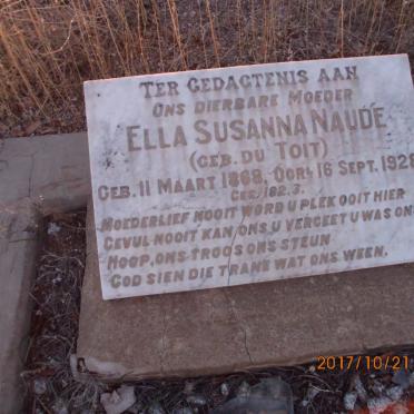 NAUDE Ella Susanna nee DU TOIT 1868-1928
