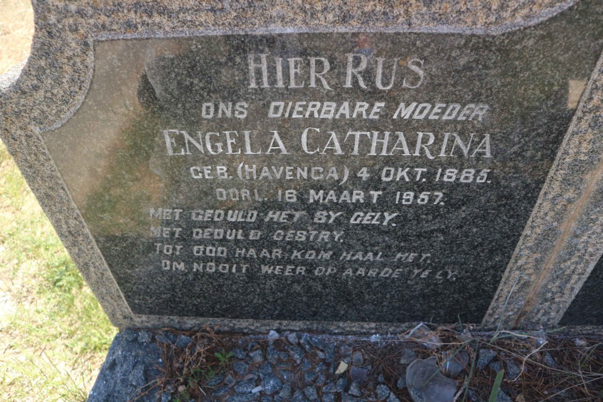 NIEUWOUDT Frederik Coenraad 1883-1950 &amp; Engela Catharina HAVENGA 1885-1957