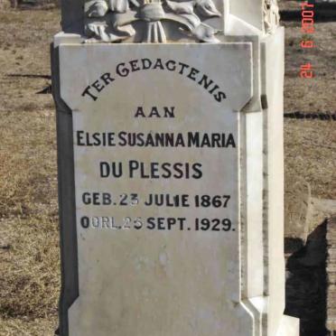 PLESSIS Elsie Susanna Maria, du 1867-1929 :: PLESSIS Pieter, du 1912-1932