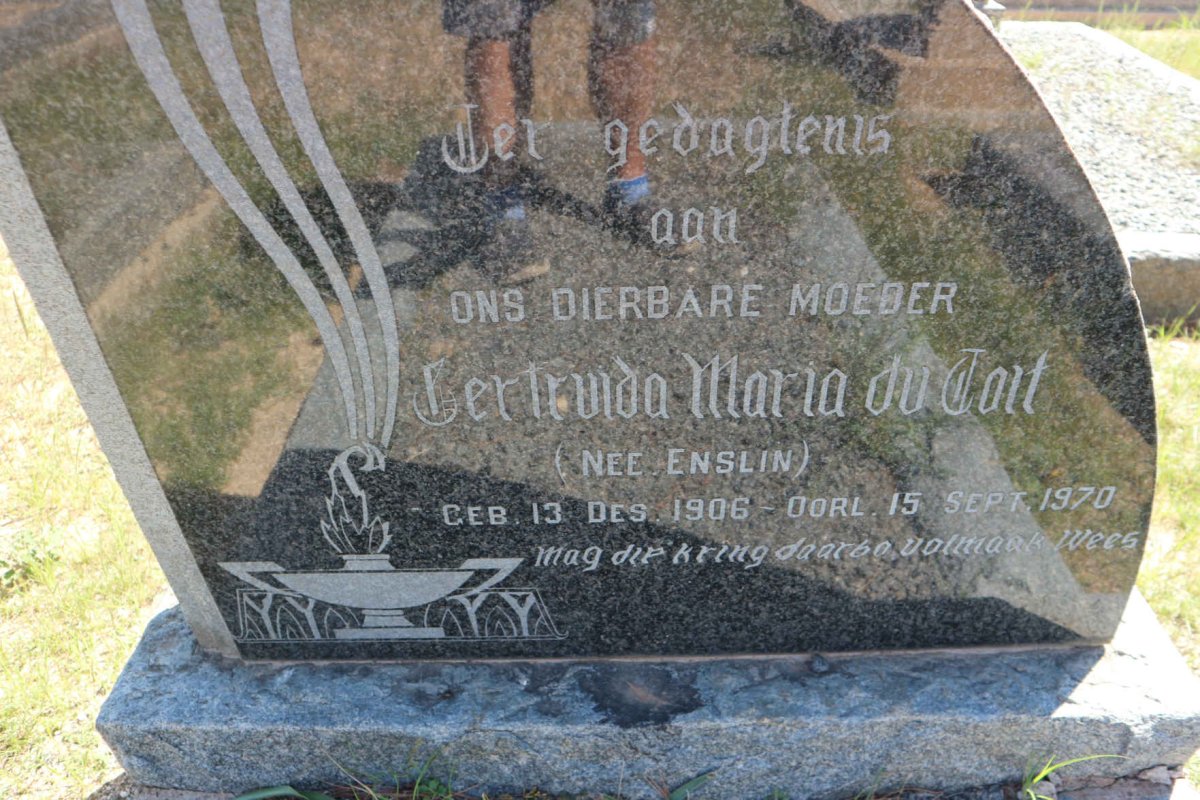 TOIT Gertruida Maria, du nee ENSLIN 1906-1970