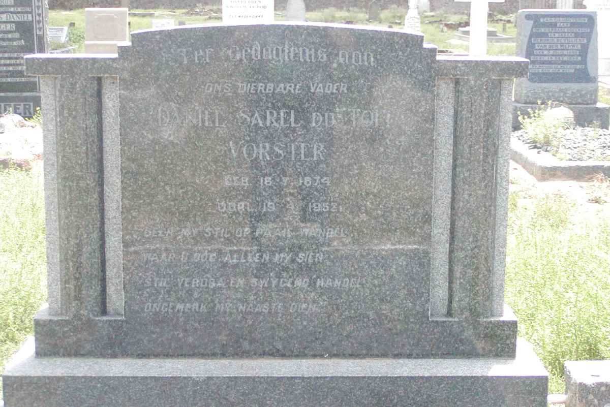 VORSTER Daniel Sarel du Toit 1874-1952