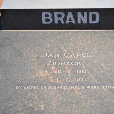 BRAND Jan Carel Horack 1916-1997