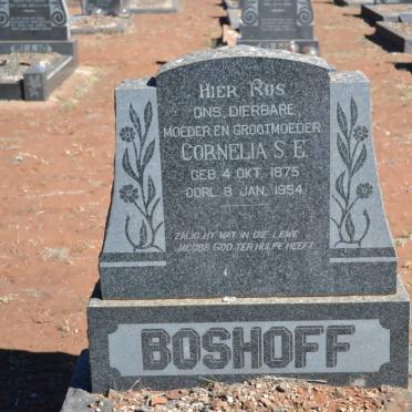 BOSHOFF Cornelia S.E. 1875-1954