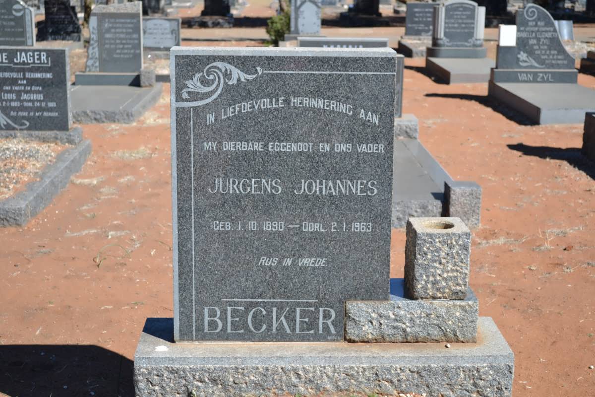 BECKER Jurgens Johannes 1890-1963