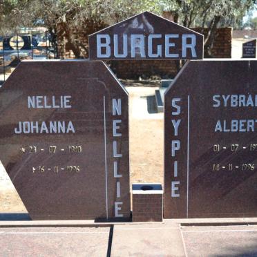 BURGER Sybrand Albertus 1937-1996 &amp; Nellie Johanna 1940-1996
