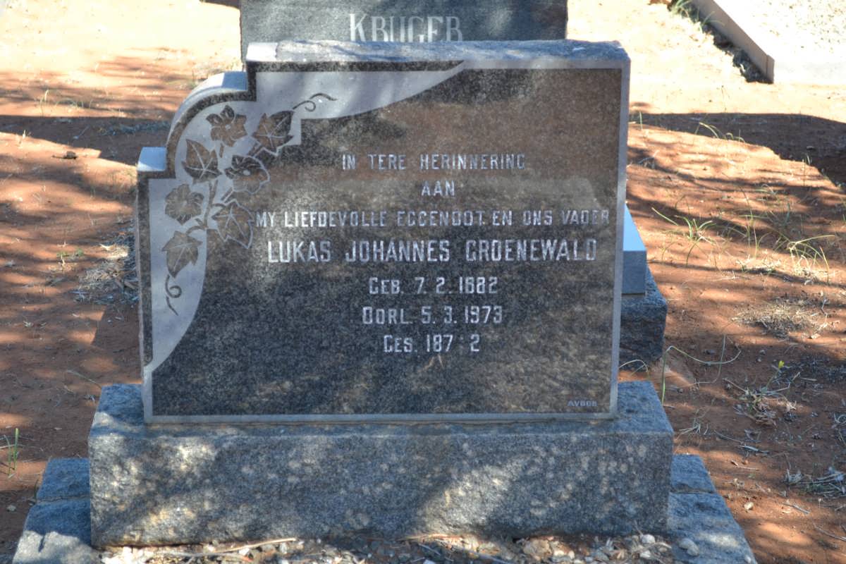 GROENEWALD Lukas Johannes 1882-1973