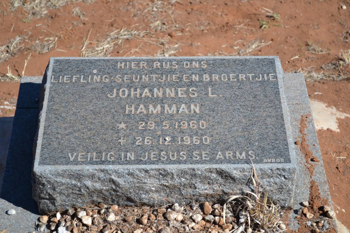 HAMMAN Johannes L. 1960-1960