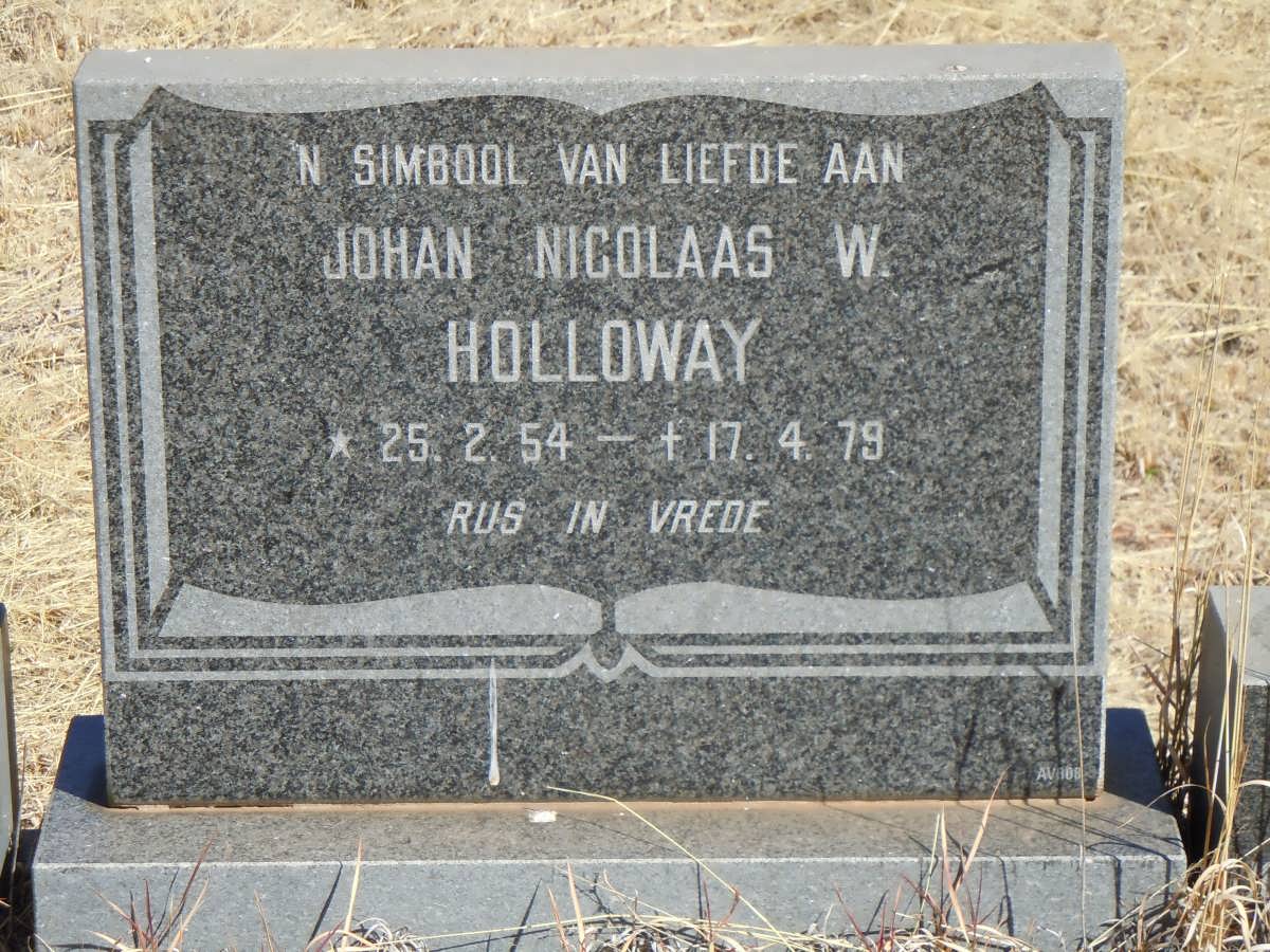 HOLLOWAY Johan Nicolaas W. 1954-1979