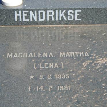 HENDRIKSE Magdalena Martha 1935-1981