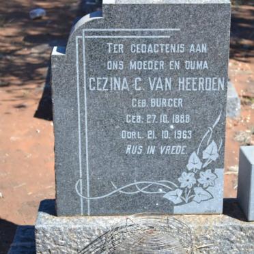 HEERDEN Gezina C., van nee BURGER 1888-1963