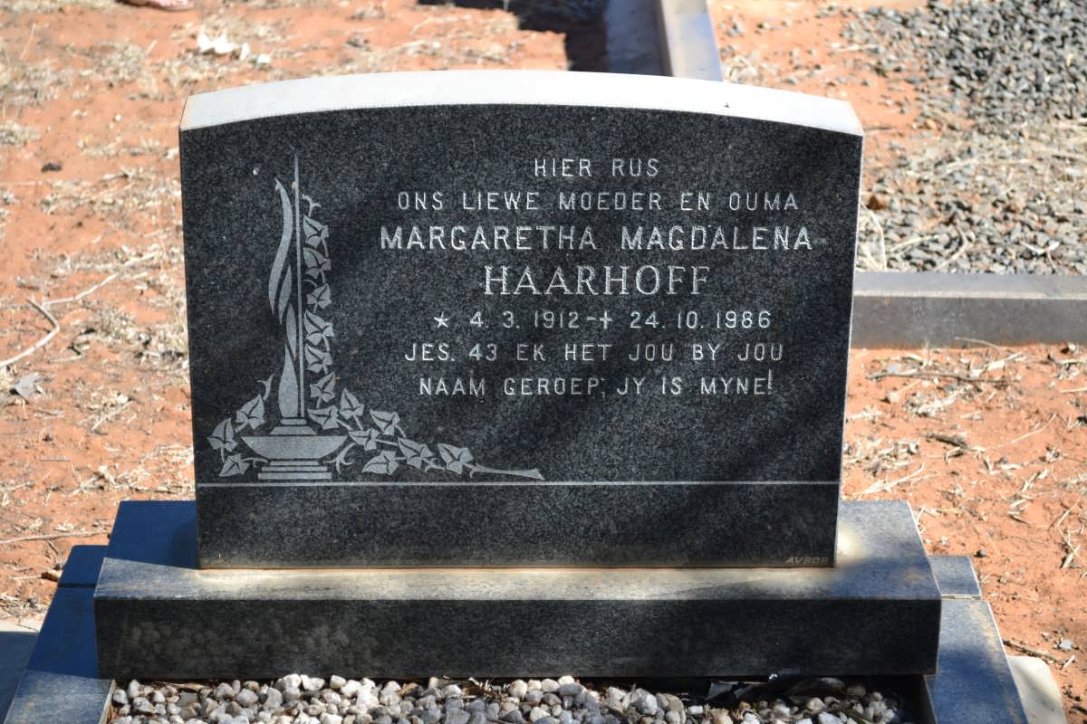 HAARHOFF Margaretha Magdalena 1912-1986