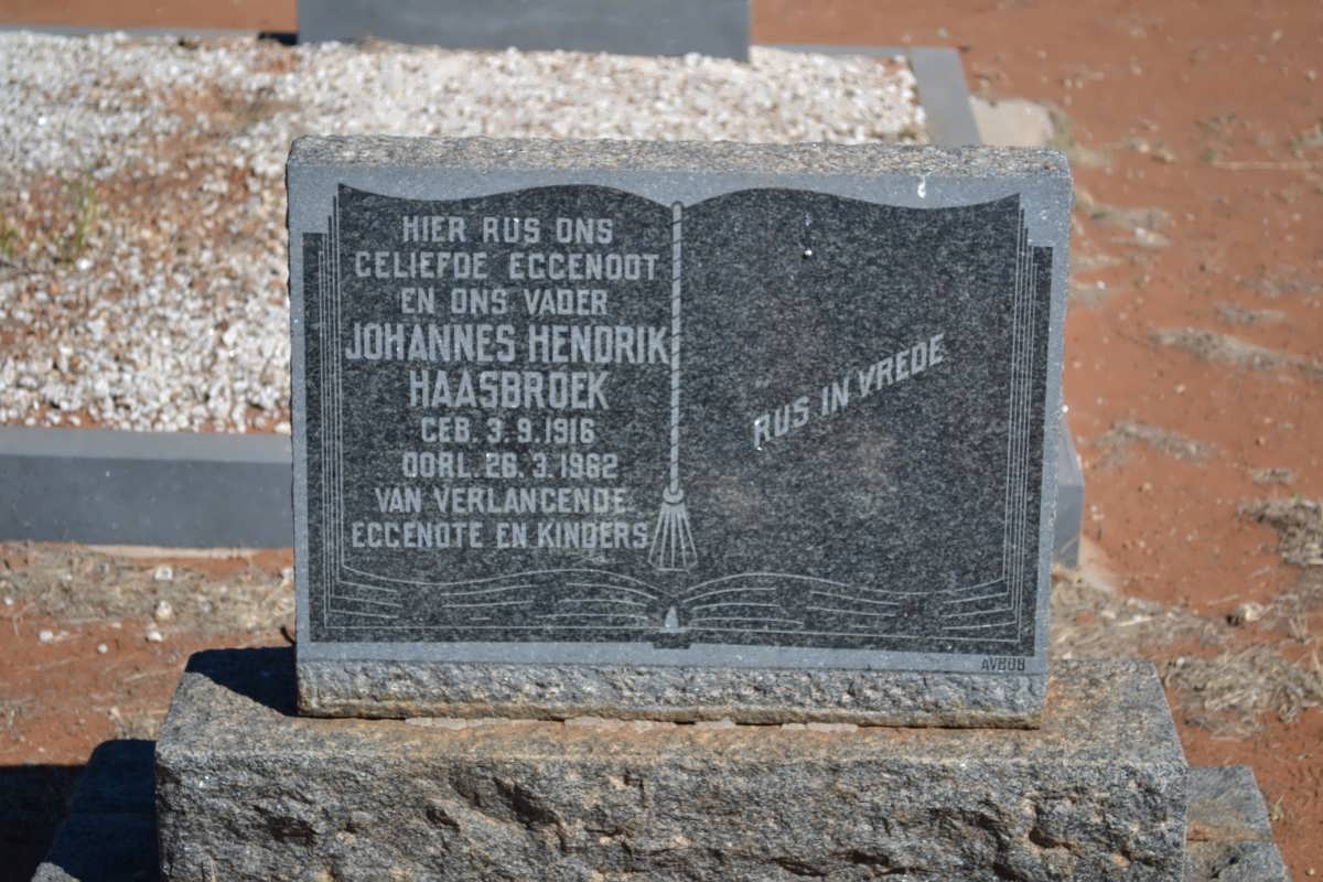 HAASBROEK Johannes Hendrik 1916-1962
