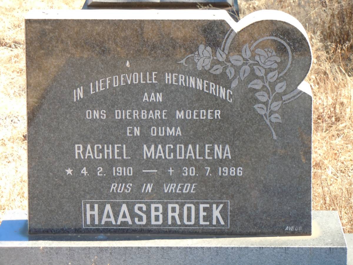 HAASBROEK Rachel Magdalena 1910-1986