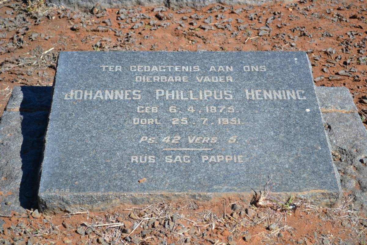 HENNING Johannes Phillipus 1875-1951