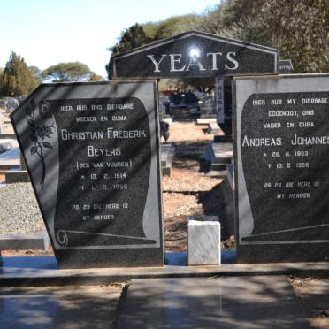 YEATS Andreas Johannes 1903-1985 &amp; Christian Frederik Beyers VAN VUUREN 1914-1996