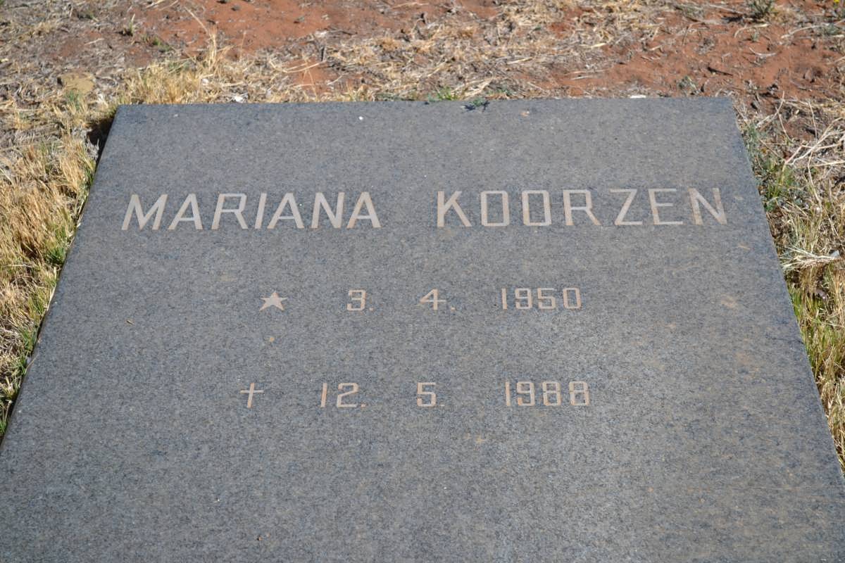 KOORZEN Mariana 1950-1988