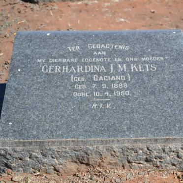 KETS Gerhardina J.M. nee GAGIANO 1898-1950