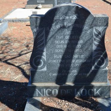 KOCK Nico, de 1933-1953