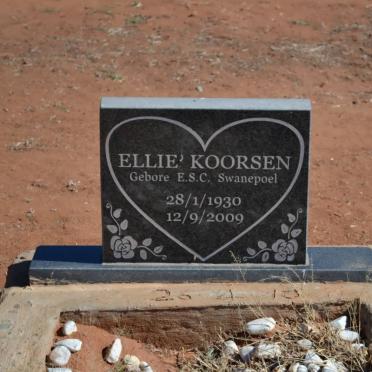 KOORSEN E.S.C. nee SWANEPOEL 1930-2009