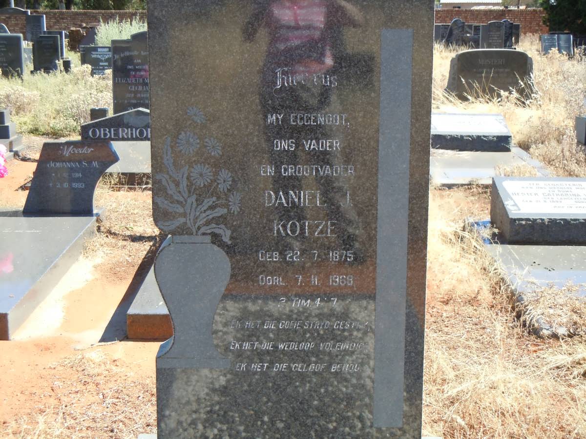 KOTZE Daniel J. 1875-1968