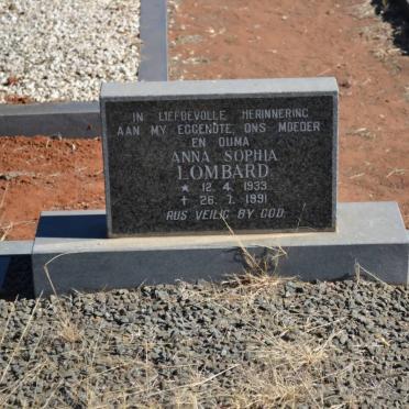LOMBARD Anna Sophia 1933-1991