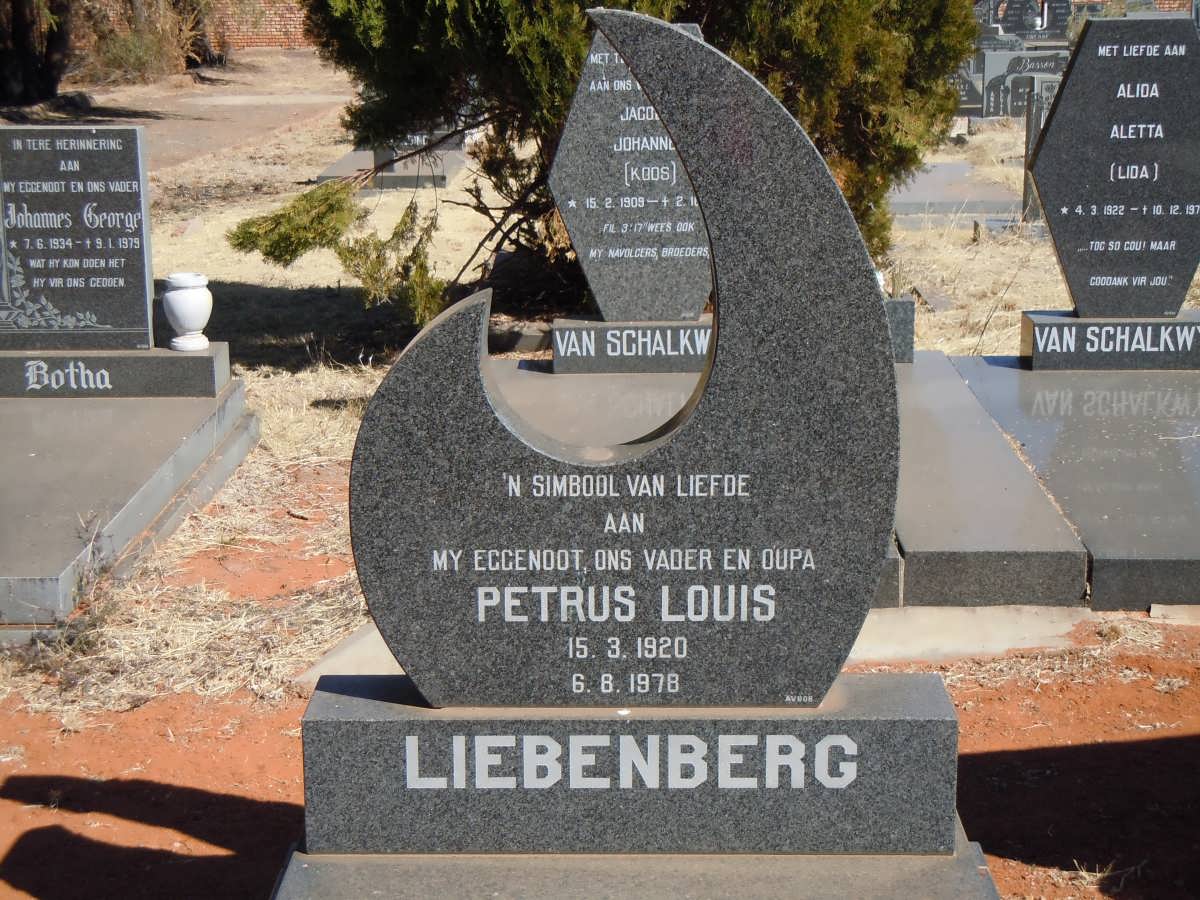 LIEBENBERG Petrus Louis 1920-1978