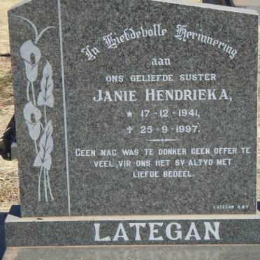 LATEGAN Janie Hendrieka 1941-1997
