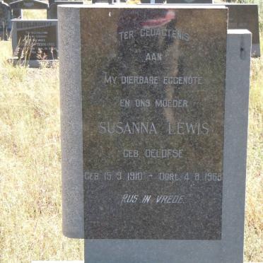 LEWIS Susanna nee OELOFSE 1910-1968